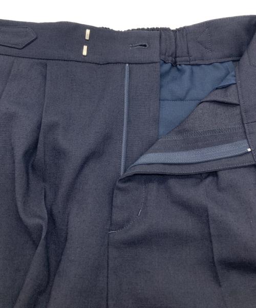 SHIPS（シップス）SHIPS (シップス) 麻調 合繊 2タック ワイド パンツ ネイビー サイズ:38の古着・服飾アイテム