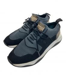 Berluti（ベルルッティ）の古着「シャドウ ニット＆レザースニーカー」｜ブラック×グレー