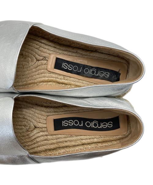 sergio rossi（セルジオロッシ）sergio rossi (セルジオロッシ) メタルプレート エスパドリーユ シルバー サイズ:SIZE 36の古着・服飾アイテム