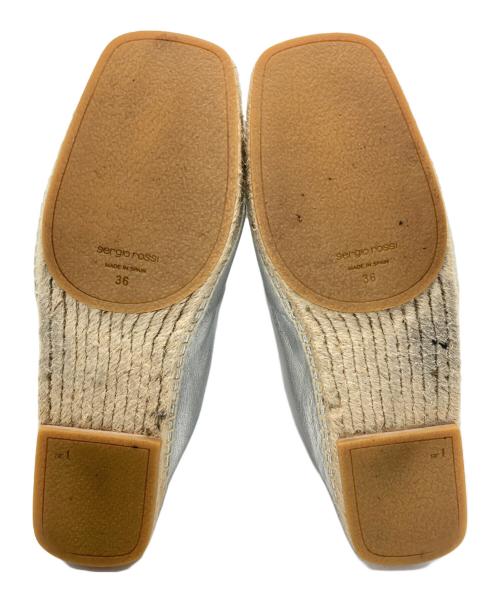 sergio rossi（セルジオロッシ）sergio rossi (セルジオロッシ) メタルプレート エスパドリーユ シルバー サイズ:SIZE 36の古着・服飾アイテム