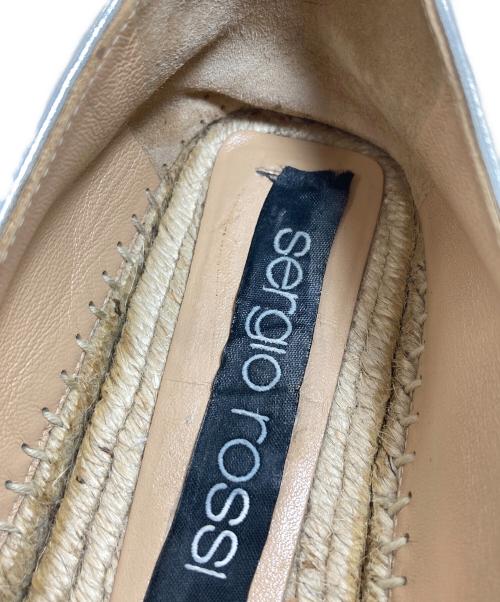 sergio rossi（セルジオロッシ）sergio rossi (セルジオロッシ) メタルプレート エスパドリーユ シルバー サイズ:SIZE 36の古着・服飾アイテム