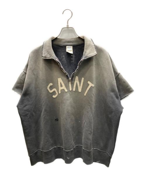 SAINT Mxxxxxx（セントマイケル）SAINT Mxxxxxx (セントマイケル) SS HALF ZIP SWEAT グレー サイズ:SIZE XLの古着・服飾アイテム