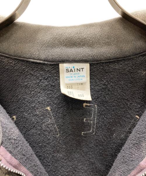 SAINT Mxxxxxx（セントマイケル）SAINT Mxxxxxx (セントマイケル) SS HALF ZIP SWEAT グレー サイズ:SIZE XLの古着・服飾アイテム