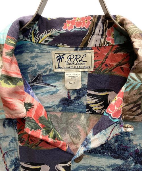 RRL（ダブルアールエル）RRL (ダブルアールエル) パッチワークプリント ハワイアンシャツ マルチカラー サイズ:SIZE Mの古着・服飾アイテム