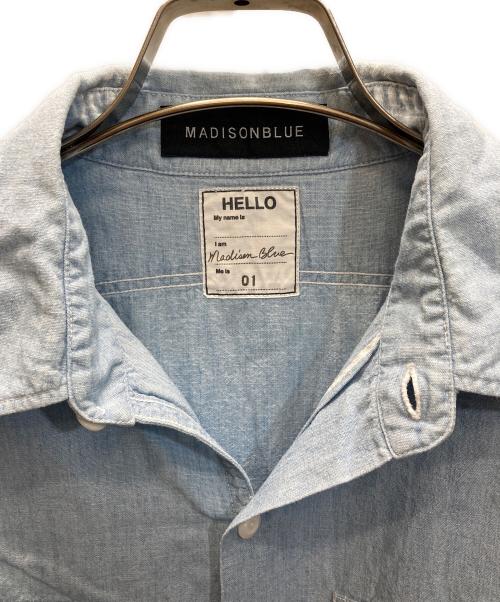 MADISON BLUE（マディソンブルー）MADISON BLUE (マディソンブルー) HAMPTON CHAMBRAY SHIRT インディゴ サイズ:SIZE 01の古着・服飾アイテム