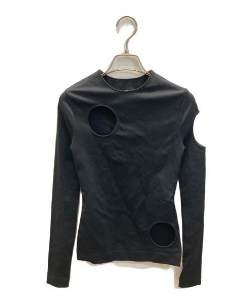 OFFWHITE（オフホワイト）OFFWHITE (オフホワイト) カットアウトカットソー ブラック サイズ:36の古着・服飾アイテム