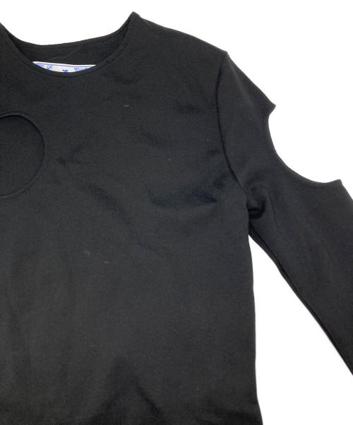 OFFWHITE（オフホワイト）OFFWHITE (オフホワイト) カットアウトカットソー ブラック サイズ:36の古着・服飾アイテム