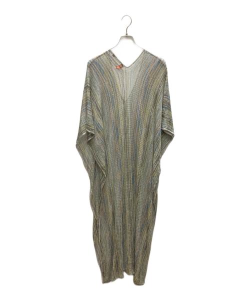 missoni（ミッソーニ）missoni (ミッソーニ) ニットマキシカフタン マルチカラー サイズ:44の古着・服飾アイテム