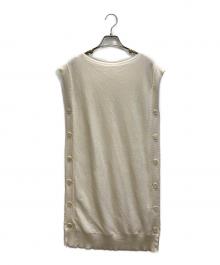 MM6 Maison Margiela（エムエムシックスメゾンマルジェラ）の古着「サイドボタンニットベスト」｜ホワイト