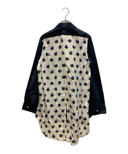 STELLA McCARTNEY（ステラマッカートニー）STELLA McCARTNEY (ステラマッカートニー) シルク切替ロングスリーブシャツ ネイビー サイズ:40の古着・服飾アイテム