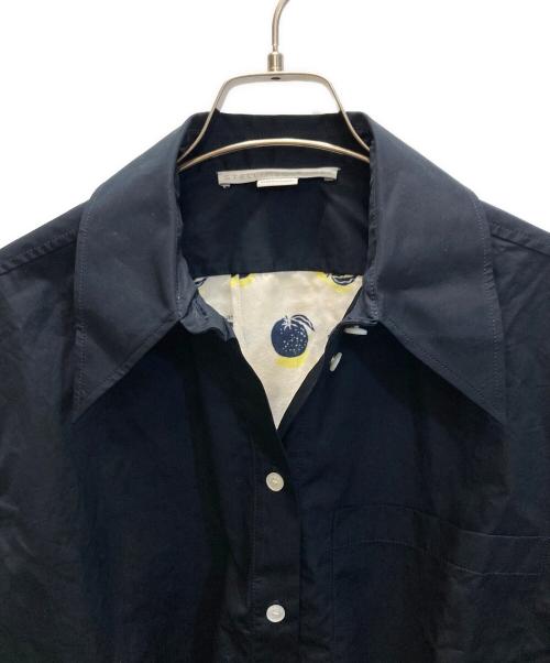 STELLA McCARTNEY（ステラマッカートニー）STELLA McCARTNEY (ステラマッカートニー) シルク切替ロングスリーブシャツ ネイビー サイズ:40の古着・服飾アイテム