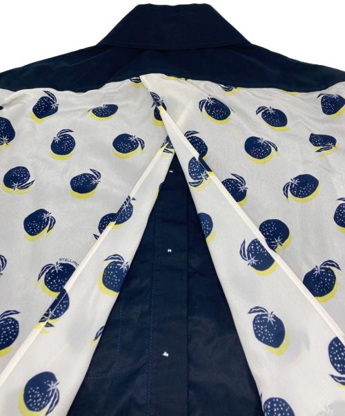STELLA McCARTNEY（ステラマッカートニー）STELLA McCARTNEY (ステラマッカートニー) シルク切替ロングスリーブシャツ ネイビー サイズ:40の古着・服飾アイテム