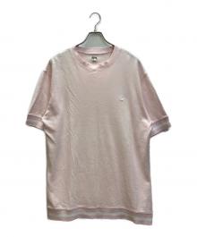 stussy（ステューシー）の古着「刺繍ロゴカットソー」｜ピンク