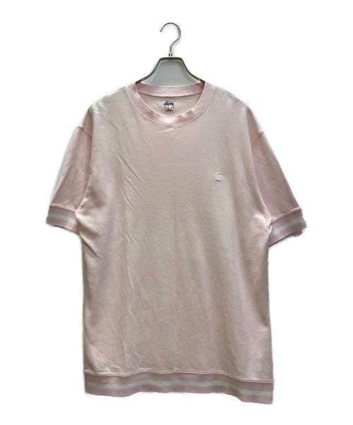 stussy（ステューシー）stussy (ステューシー) 刺繍ロゴカットソー ピンク サイズ:Lの古着・服飾アイテム