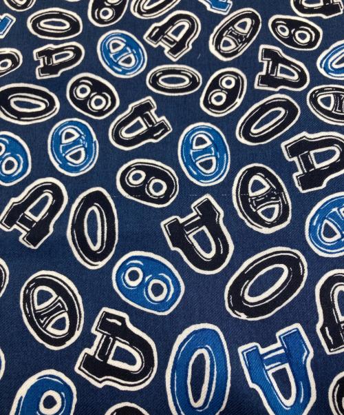 HERMES（エルメス）HERMES (エルメス) マイヨン デシェネ ウールシルク ストール ネイビー×オレンジ サイズ:下記参照の古着・服飾アイテム