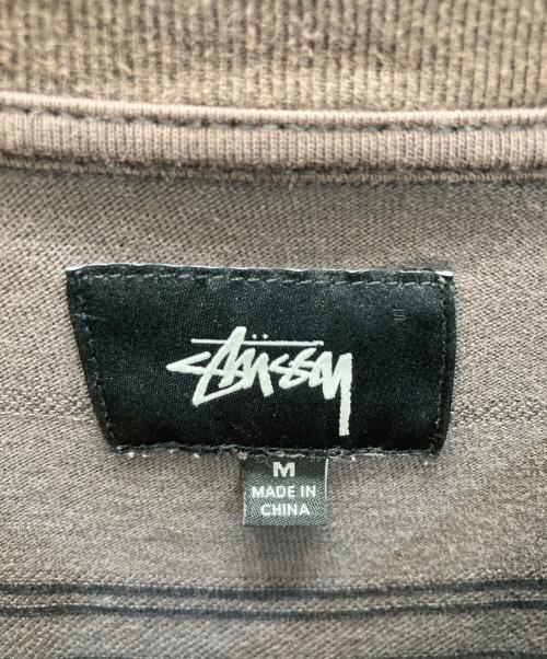 stussy（ステューシー）stussy (ステューシー) マルチボーダーカットソー ブラウン×ブラック サイズ:SIZE Mの古着・服飾アイテム
