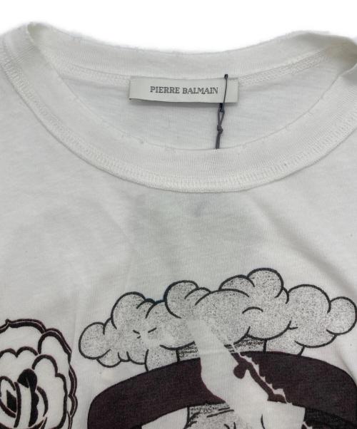 PIERRE BALMAIN（ピエール バルマン）PIERRE BALMAIN (ピエール バルマン) プリントTシャツ ホワイト サイズ:Mの古着・服飾アイテム