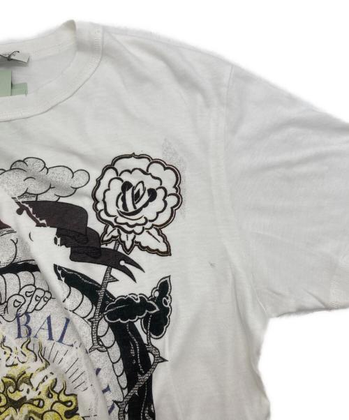 PIERRE BALMAIN（ピエール バルマン）PIERRE BALMAIN (ピエール バルマン) プリントTシャツ ホワイト サイズ:Mの古着・服飾アイテム