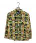 LFYT（エルエフワイティー）の古着「PATCHWORK BIG SILHOUETTE SHIRT」｜イエロー×オレンジ