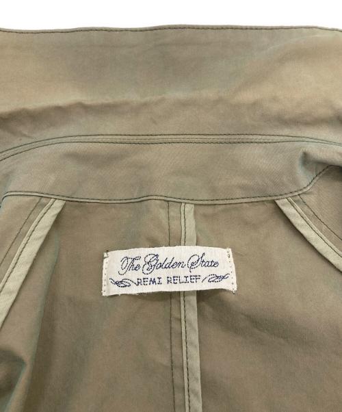 REMI RELIEF（レミレリーフ）REMI RELIEF (レミレリーフ) BEAMS PLUS (ビームスプラス) 別注 Balmacaan Coat  ステンカラーコート ベージュ サイズ:SIZE Lの古着・服飾アイテム