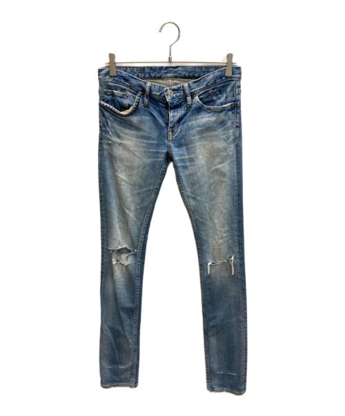 Hysteric Glamour（ヒステリックグラマー）Hysteric Glamour (ヒステリックグラマー) ダメージスタッズデニムパンツ インディゴ サイズ:Sの古着・服飾アイテム