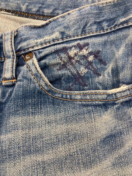 Hysteric Glamour（ヒステリックグラマー）Hysteric Glamour (ヒステリックグラマー) ダメージスタッズデニムパンツ インディゴ サイズ:Sの古着・服飾アイテム
