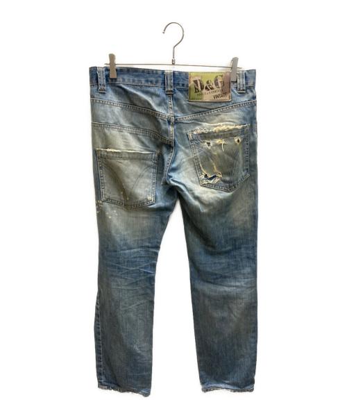 D&G（ディーアンドジー）D&G (ディーアンドジー) ダメージ加工デニムパンツ インディゴ サイズ:SIZE 32の古着・服飾アイテム