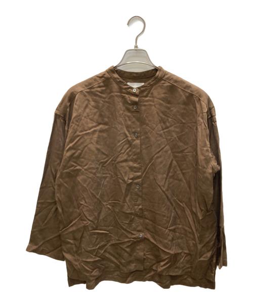 KAGURE（カグレ）KAGURE (カグレ) レーヨンワイドシャツ ブラウン サイズ:size Freeの古着・服飾アイテム
