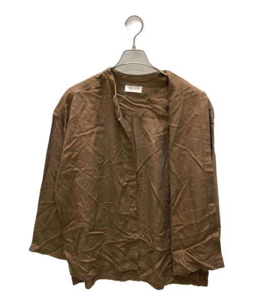KAGURE（カグレ）KAGURE (カグレ) レーヨンワイドシャツ ブラウン サイズ:size Freeの古着・服飾アイテム