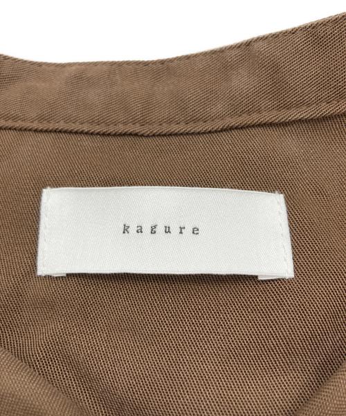 KAGURE（カグレ）KAGURE (カグレ) レーヨンワイドシャツ ブラウン サイズ:size Freeの古着・服飾アイテム