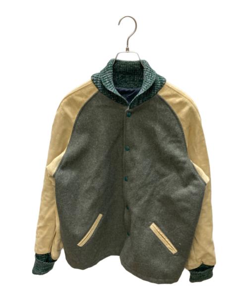 skookum（スクーカム）skookum (スクーカム) ファラオジャケット グリーン×ベージュ サイズ:40の古着・服飾アイテム