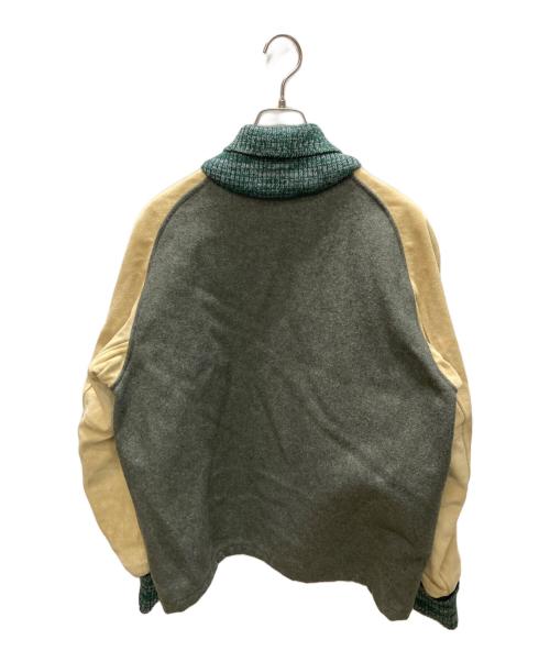 skookum（スクーカム）skookum (スクーカム) ファラオジャケット グリーン×ベージュ サイズ:40の古着・服飾アイテム