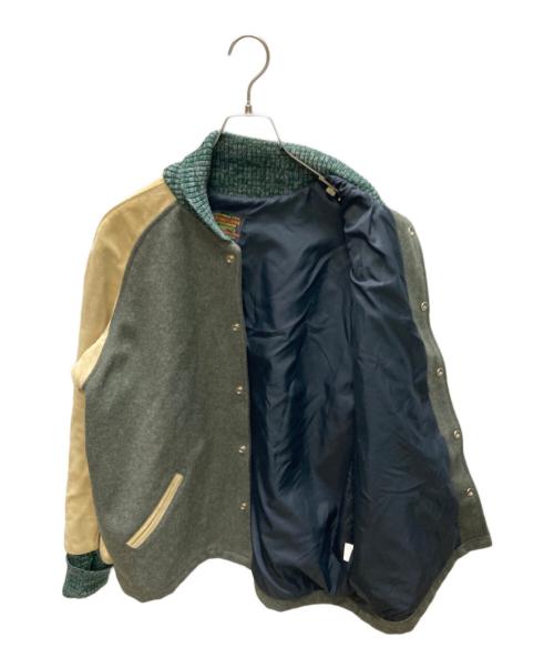 skookum（スクーカム）skookum (スクーカム) ファラオジャケット グリーン×ベージュ サイズ:40の古着・服飾アイテム