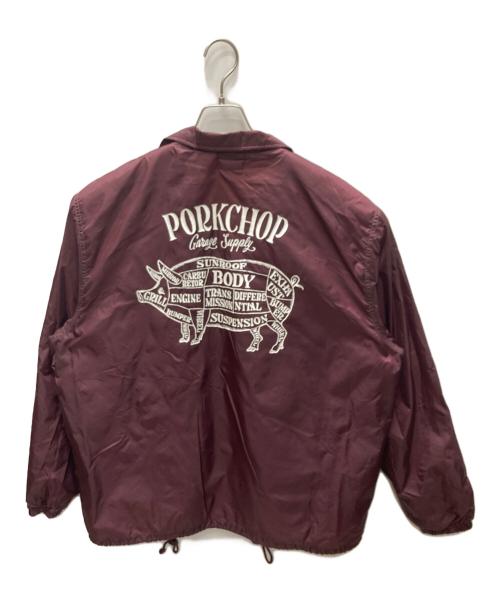 PORK CHOP（ポークチョップ）PORK CHOP (ポークチョップ) 裏ボアコーチジャケット ボルドー サイズ:Lの古着・服飾アイテム