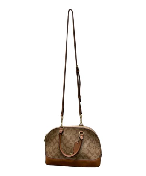 COACH（コーチ）COACH (コーチ) シグネチャーハンドバッグ ブラウンの古着・服飾アイテム