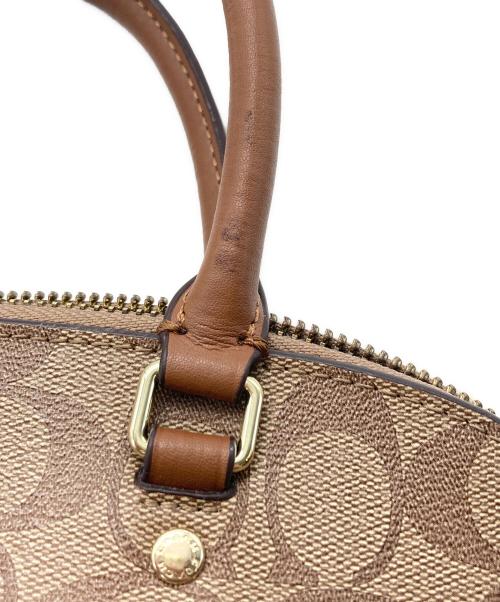 COACH（コーチ）COACH (コーチ) シグネチャーハンドバッグ ブラウンの古着・服飾アイテム