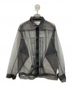 JOHN MASON SMITHジョンメイソンスミス）の古着「NYLON TULLE TRUCKER JACKET」｜ブラック