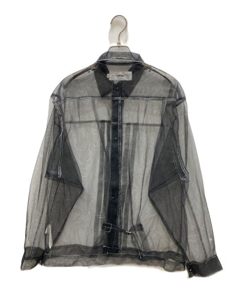 JOHN MASON SMITH（ジョンメイソンスミス）JOHN MASON SMITH (ジョンメイソンスミス) NYLON TULLE TRUCKER JACKET ブラック サイズ:SIZE Sの古着・服飾アイテム