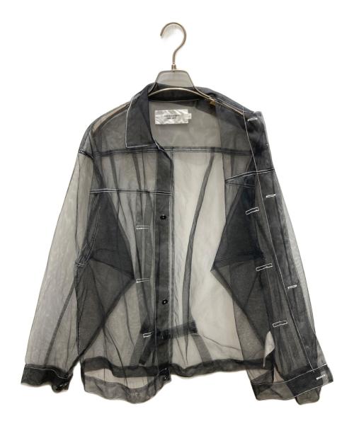JOHN MASON SMITH（ジョンメイソンスミス）JOHN MASON SMITH (ジョンメイソンスミス) NYLON TULLE TRUCKER JACKET ブラック サイズ:SIZE Sの古着・服飾アイテム