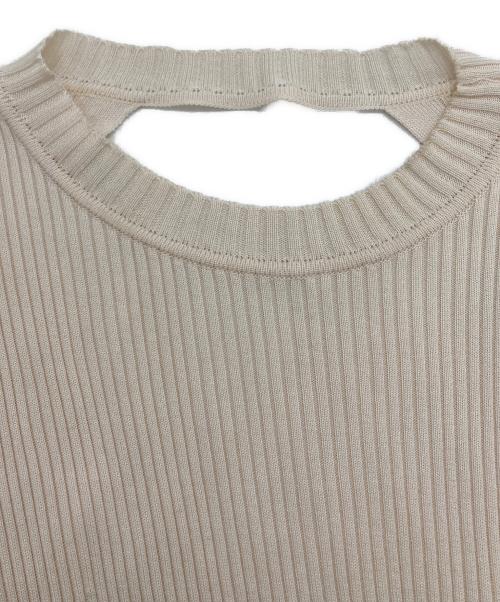 IIROT（イロット）IIROT (イロット) バックオープンリブニット ベージュ サイズ:Freeの古着・服飾アイテム