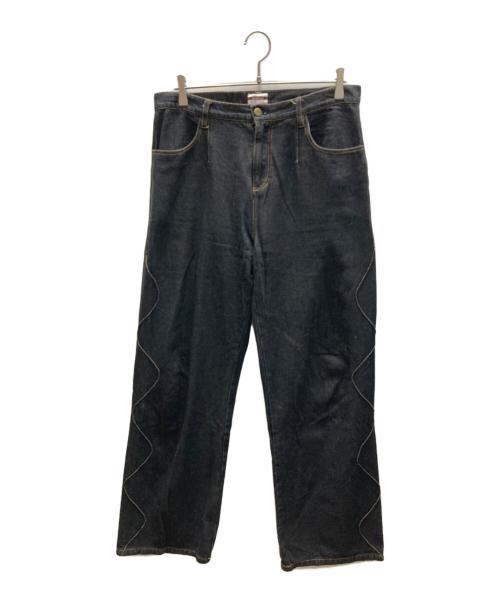 BADWAY（バッドウェイ）BADWAY (バッドウェイ) Wave Classic denim pants デニムパンツ インディゴ サイズ:SIZE Lの古着・服飾アイテム