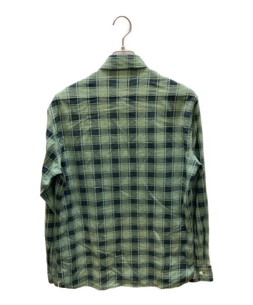RRL（ダブルアールエル）RRL (ダブルアールエル) プリネルワークシャツ グリーン サイズ:SIZE Mの古着・服飾アイテム