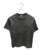 HUMAN MADEヒューマンメイド）の古着「バックプリントポケットTシャツ」｜ブラック