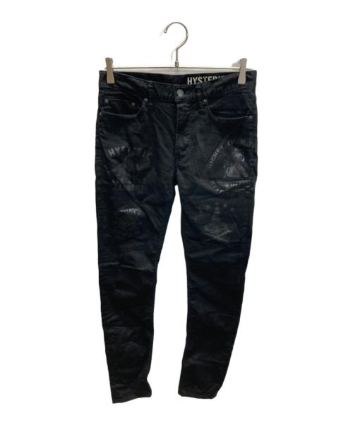 Hysteric Glamour（ヒステリックグラマー）Hysteric Glamour (ヒステリックグラマー) WECKED STAR ヒスガールペイント ストレッチデニムパンツ ブラック サイズ:W30の古着・服飾アイテム