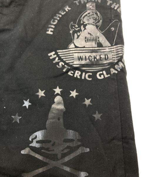 Hysteric Glamour（ヒステリックグラマー）Hysteric Glamour (ヒステリックグラマー) WECKED STAR ヒスガールペイント ストレッチデニムパンツ ブラック サイズ:W30の古着・服飾アイテム