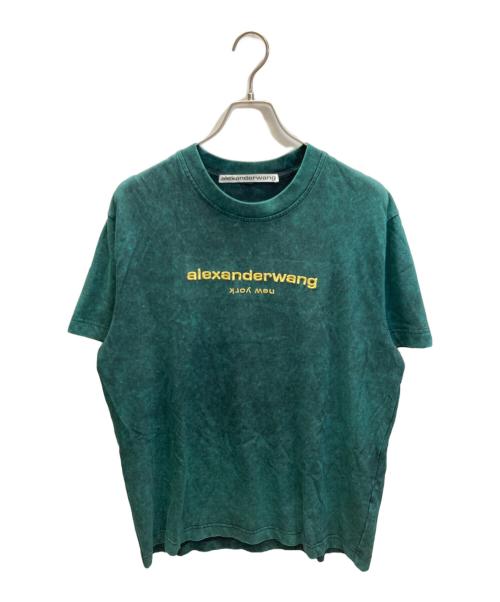 ALEXANDER WANG（アレキサンダー・ワン）ALEXANDER WANG (アレキサンダー・ワン) ロゴ刺繍Tシャツ グリーン サイズ:SIZE Mの古着・服飾アイテム