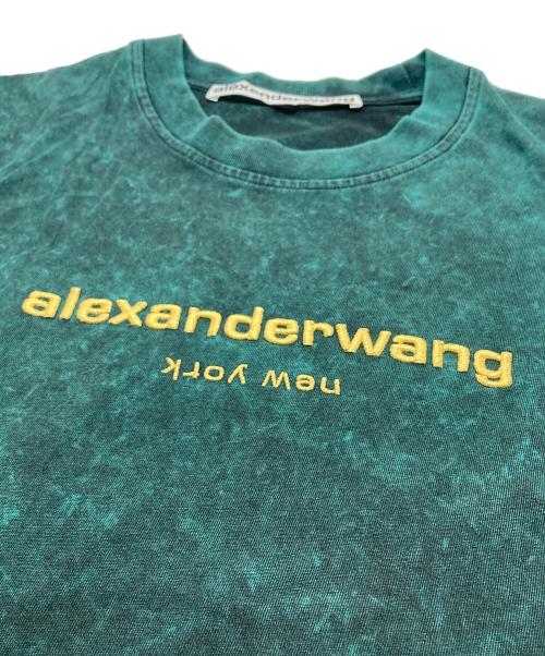 ALEXANDER WANG（アレキサンダー・ワン）ALEXANDER WANG (アレキサンダー・ワン) ロゴ刺繍Tシャツ グリーン サイズ:SIZE Mの古着・服飾アイテム