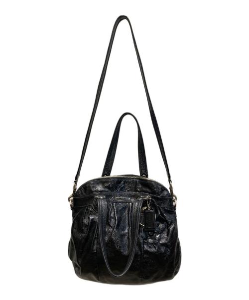 COACH（コーチ）COACH (コーチ) ポピー パテント ウィズフラワーハイライト 2WAYバッグ ショルダーバッグ ブラック サイズ:下記参照の古着・服飾アイテム