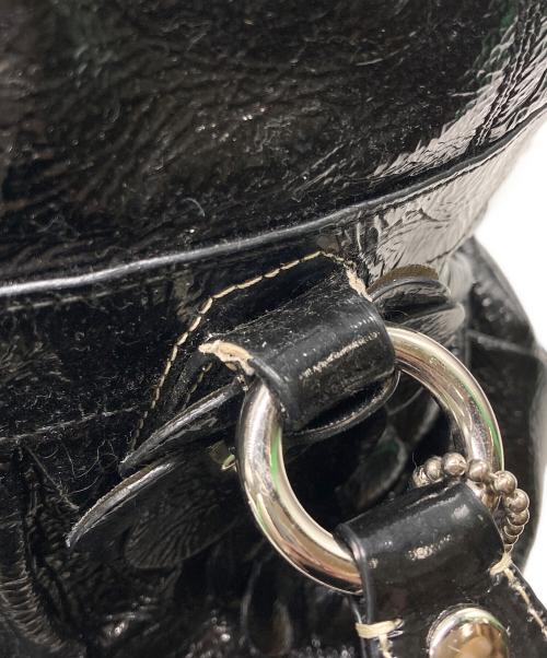 COACH（コーチ）COACH (コーチ) ポピー パテント ウィズフラワーハイライト 2WAYバッグ ショルダーバッグ ブラック サイズ:下記参照の古着・服飾アイテム