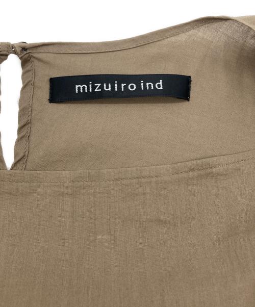 mizuiro-ind（ミズイロインド）mizuiro-ind (ミズイロインド) ワイドギャザーブラウス ブラウン サイズ:記載なしの古着・服飾アイテム